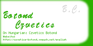 botond czvetics business card
